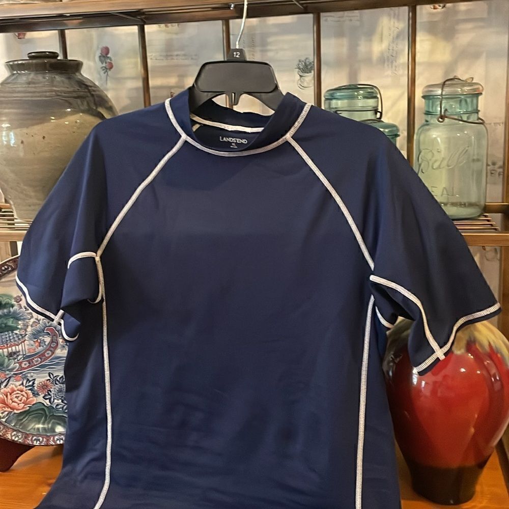 Lands’ End Unisex Blue Swim Shirt - XL (18H-20H)